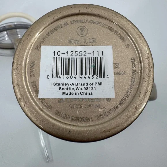 Stanley Quencher H2.0 FlowState Tumbler 40oz Champagne Rose Quartz 10-12552-111 - Picture 8 of 9